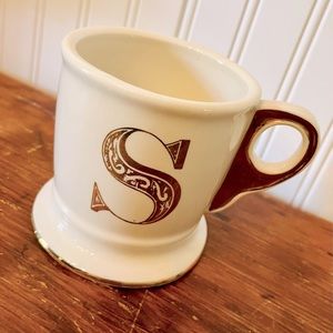 Anthropologie Gold S Shaver Style Mug